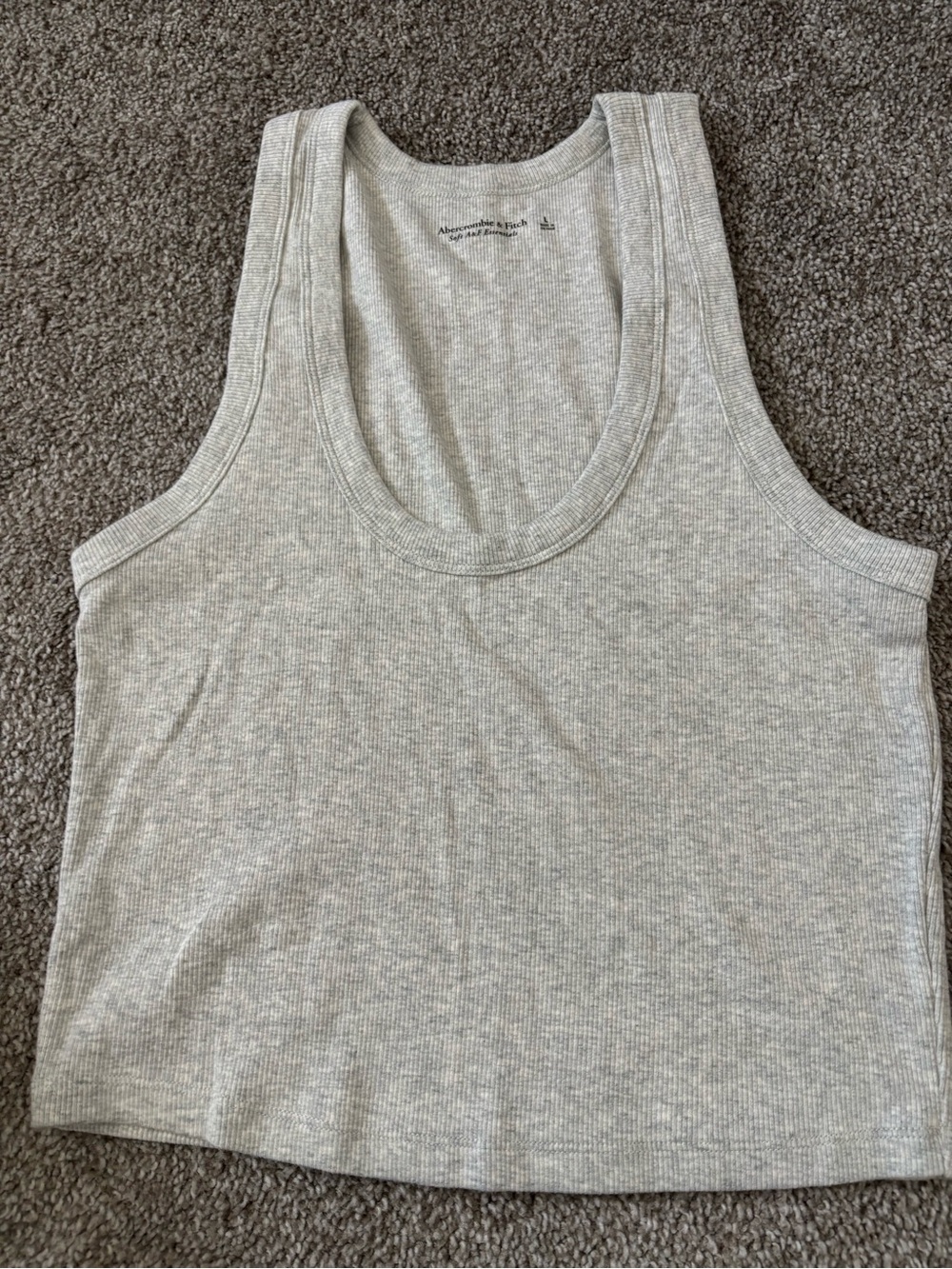 Abercrombie & Fitch Ribbed Tank Tops - Light Gray & Black - Picture 5 of 6